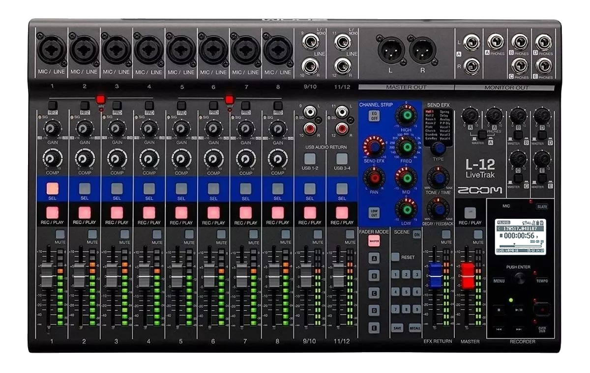 Consola de Audio L12 Live Track